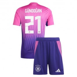 Tyskland Gündoğan 21 Matchtröja Barn Borta Euro 2024