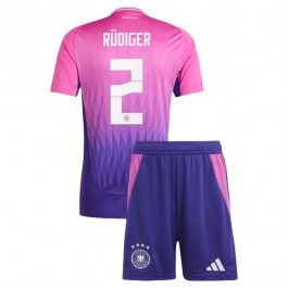Tyskland Rüdiger 2 Matchtröja Barn Borta Euro 2024