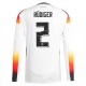 Tyskland Rüdiger 2 Matchtröja Hemma Euro 2024 Långärmad