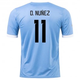 Uruguay D.Nunez 11 Matchtröja Hemma VM 2022