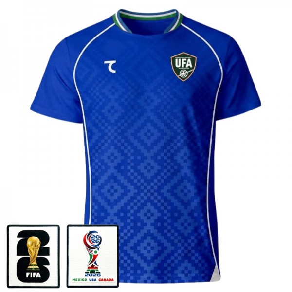 Uzbekistan Hemmatröja VM 2026 med Märke Uzbekistan Hemmatröja VM 2026 med Märke
