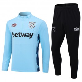 West Ham United Träningsoverall 2023-24 - 1-4 Zip Blå