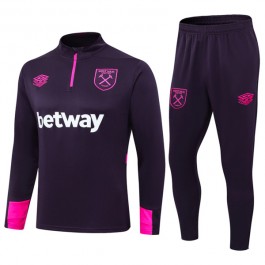 West Ham United Träningsoverall 2024-25 - 1-4 Zip Lila